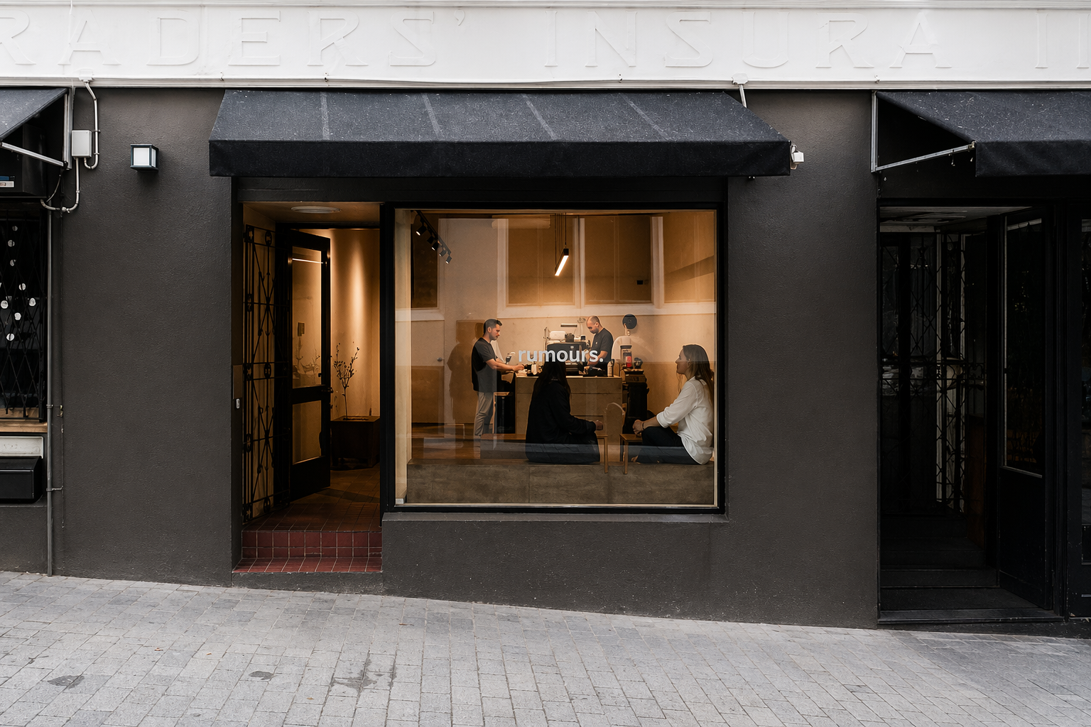 Rumours coffee storefront on O'Connell Street